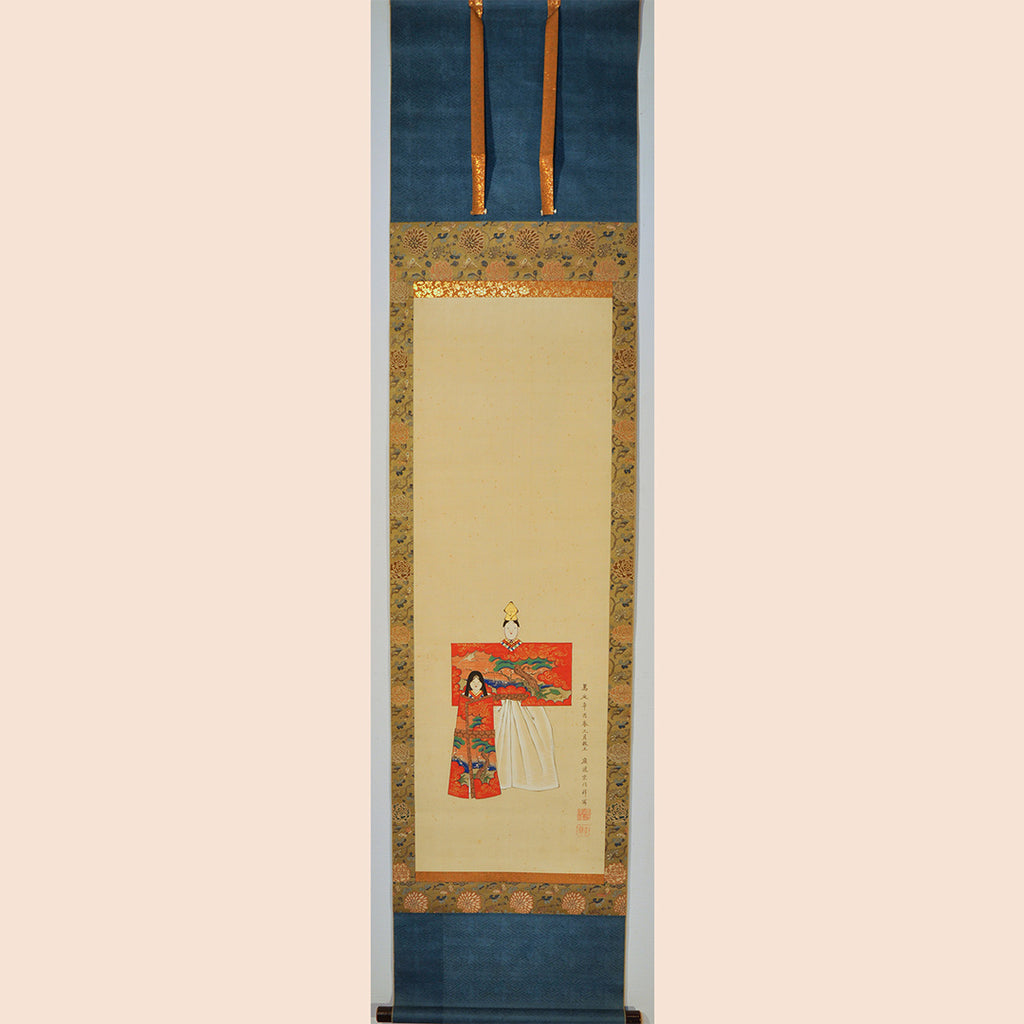 Lot006 Hirowatari Keisu "Standing Hina Dolls"