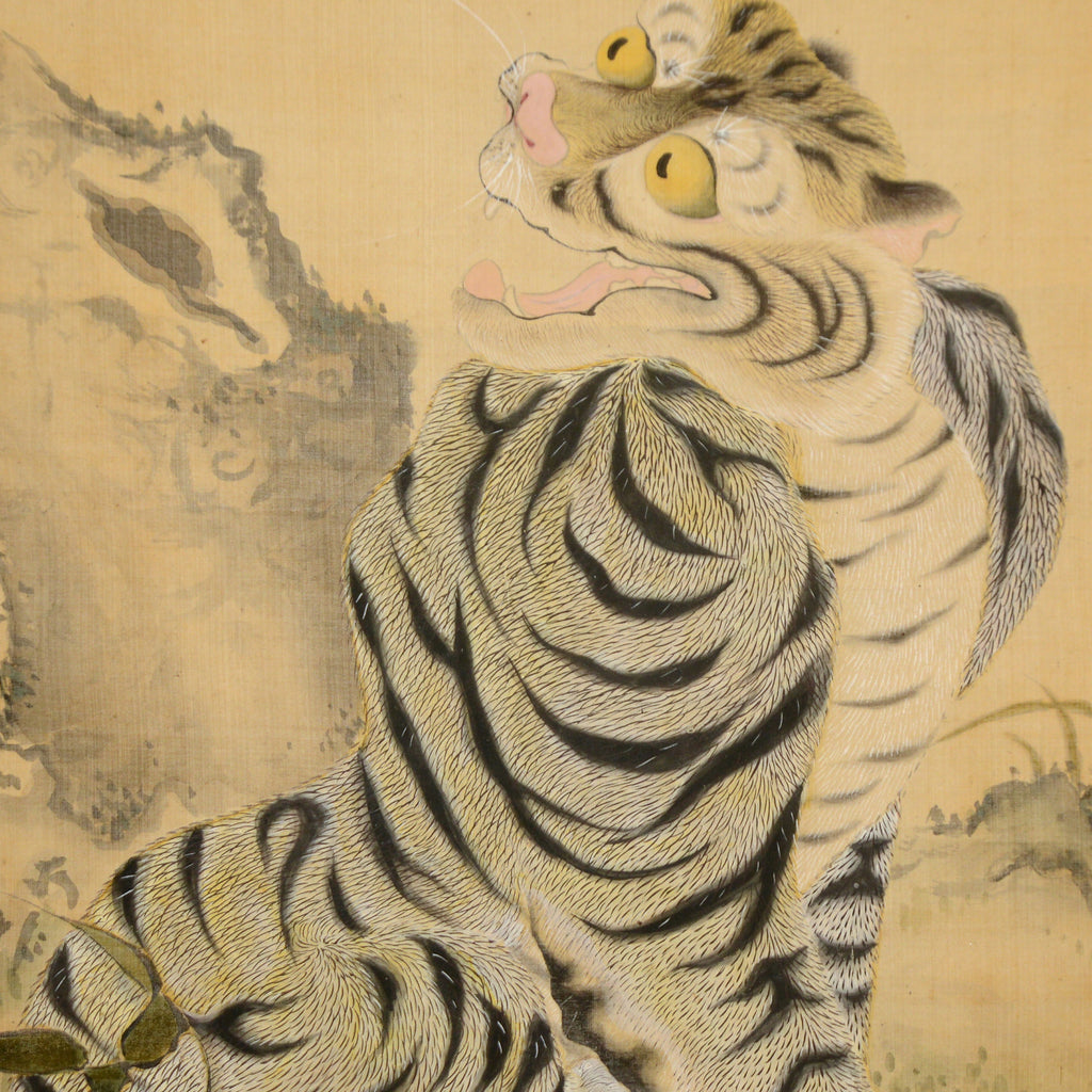 Lot024　鉅鹿民部「松に虎図」