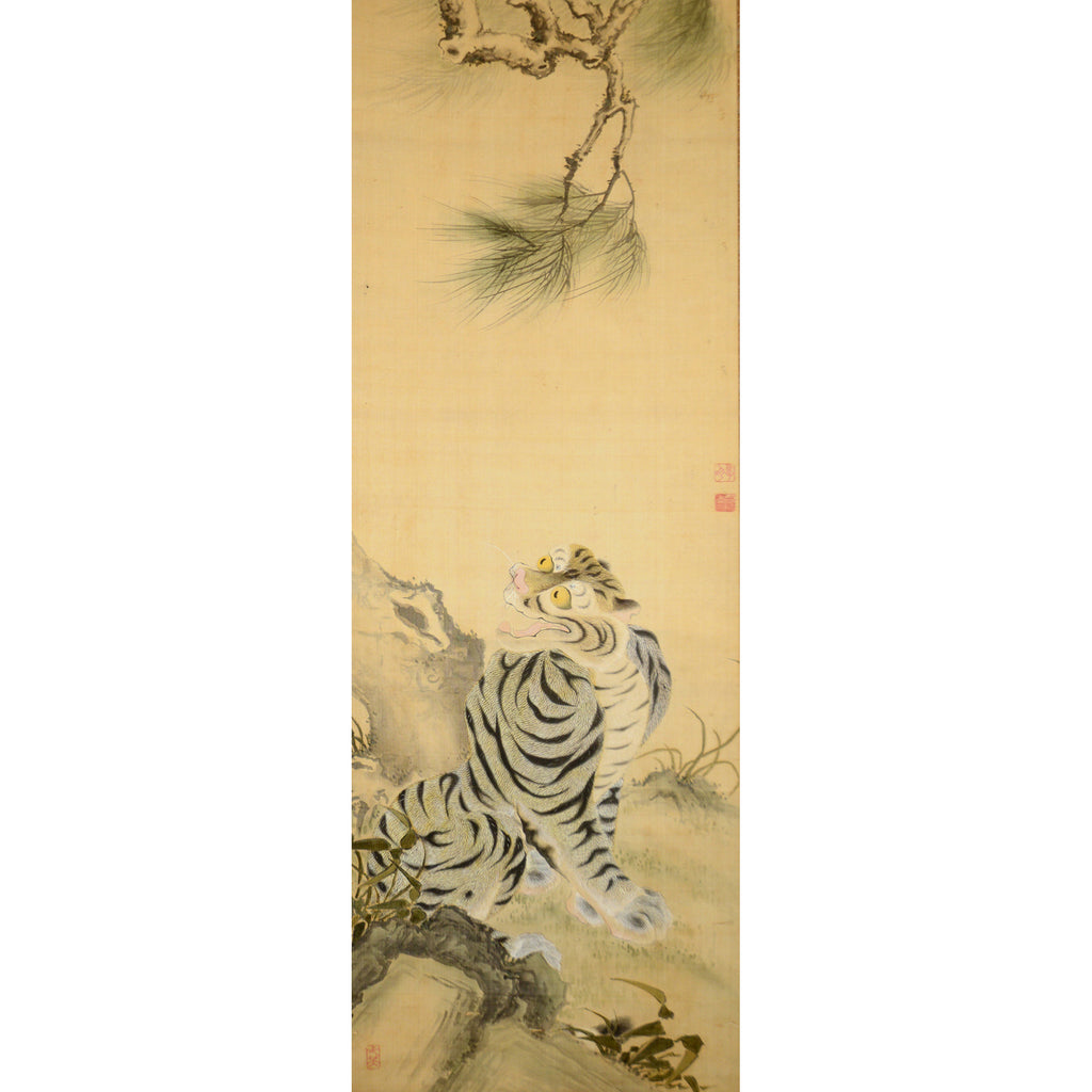 Lot024　鉅鹿民部「松に虎図」