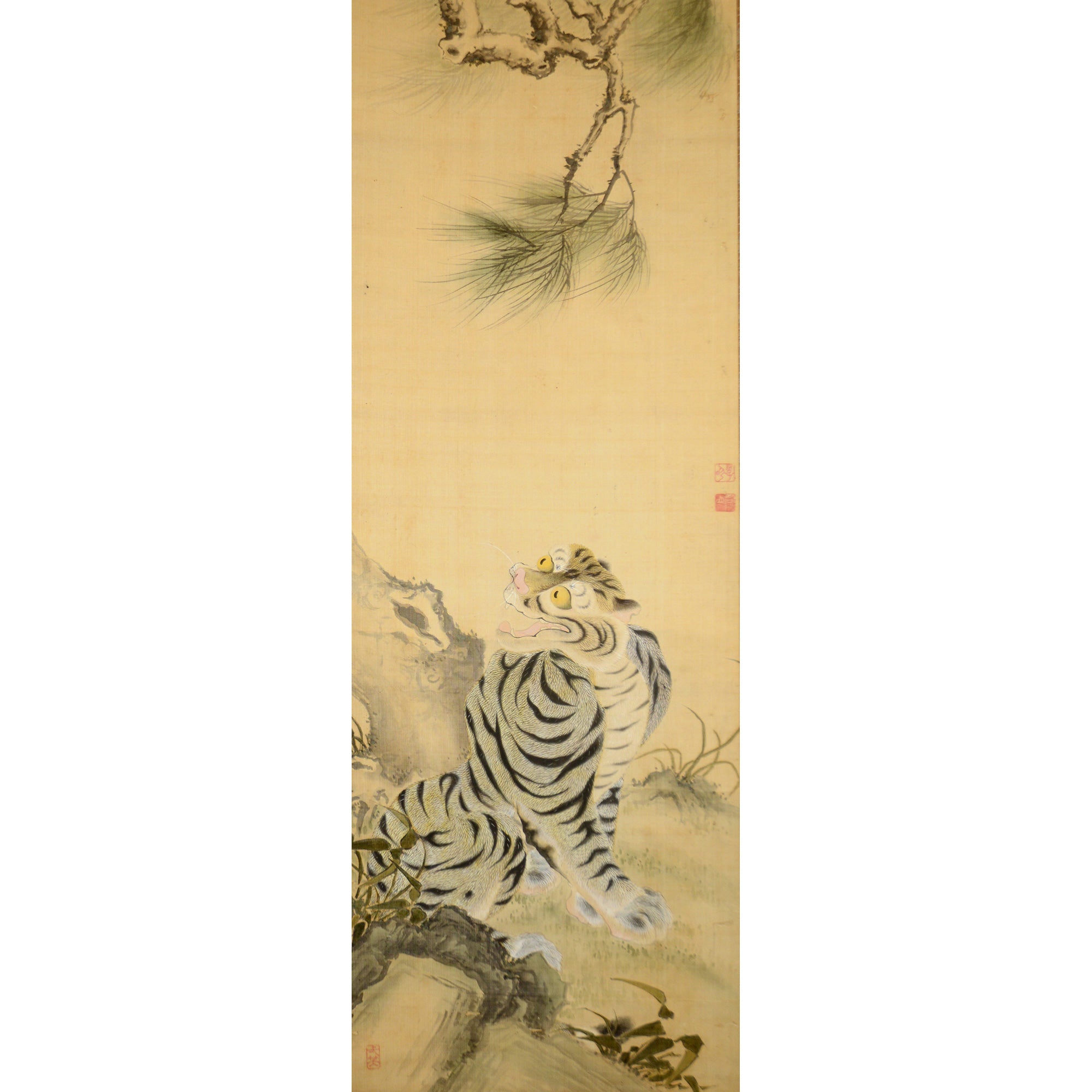 Lot024　鉅鹿民部「松に虎図」